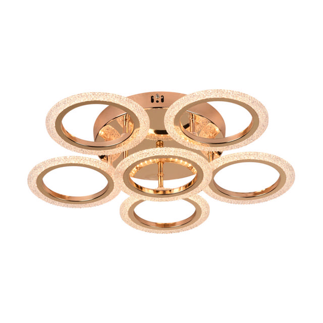 Lustra Bright LED 60W 3CCT 5800lm IP20, auriu, Erste