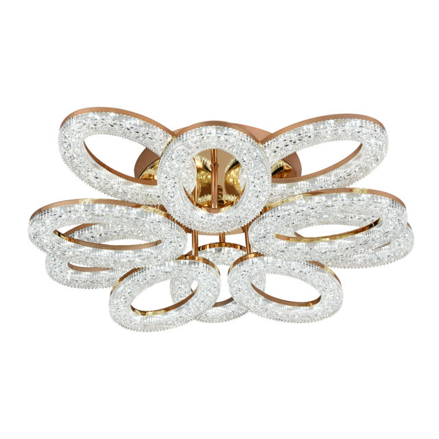 Lustra Lucce LED 120W 3CCT 15360lm IP20, auriu, Erste