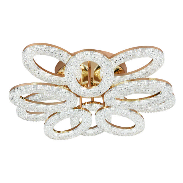 Lustra Lucce LED 120W 3CCT 15360lm IP20, auriu, Erste