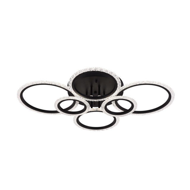 Lustra Lumia LED 90W 3CCT 6300lm IP20, negru, Erste