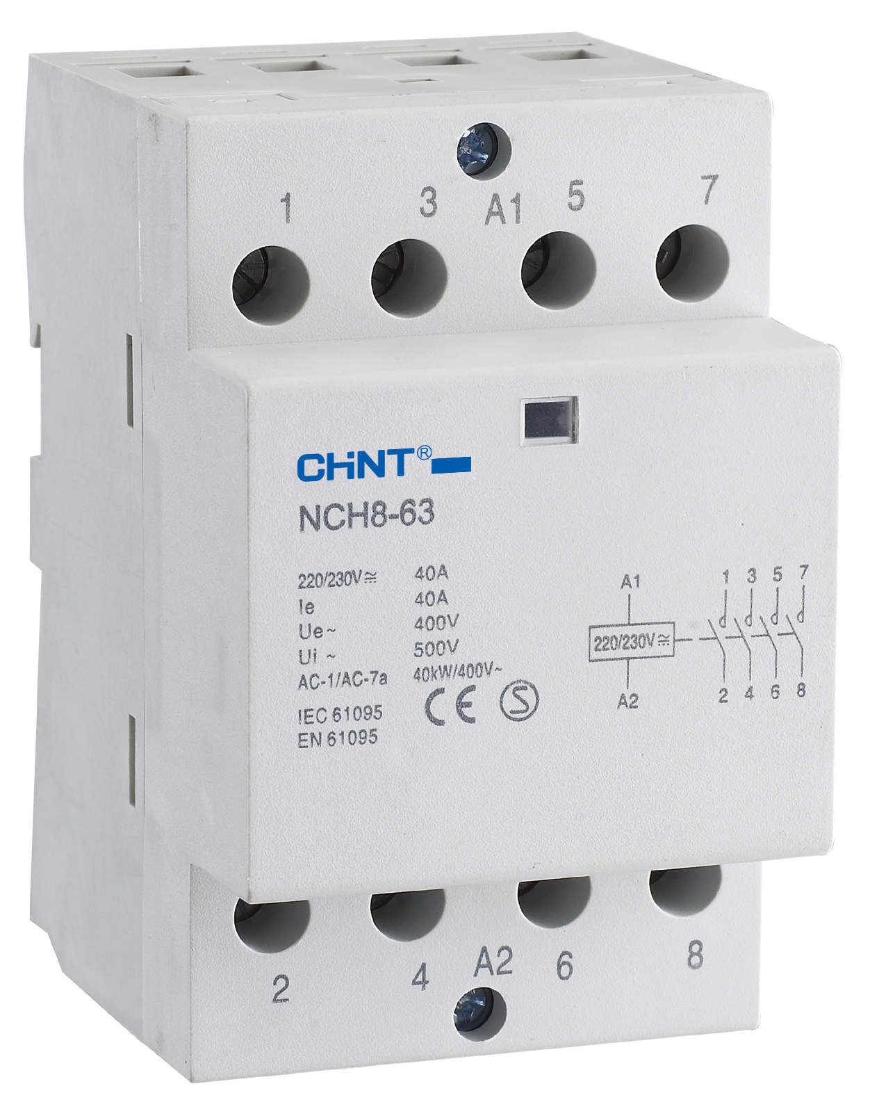 Contactor modular 63A 2NO 220/240, Chint