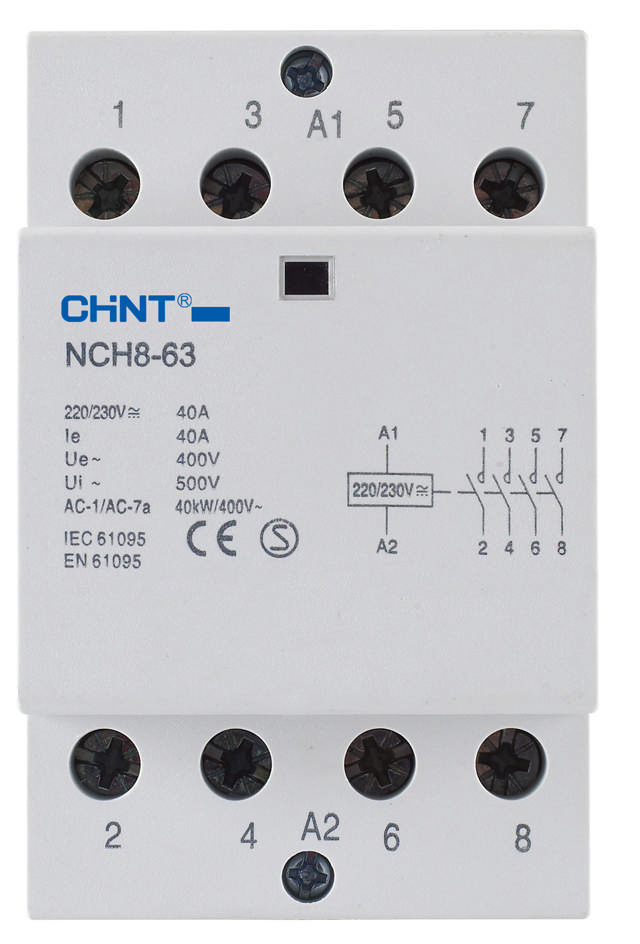 Contactor modular 63A 2NO 220/240, Chint