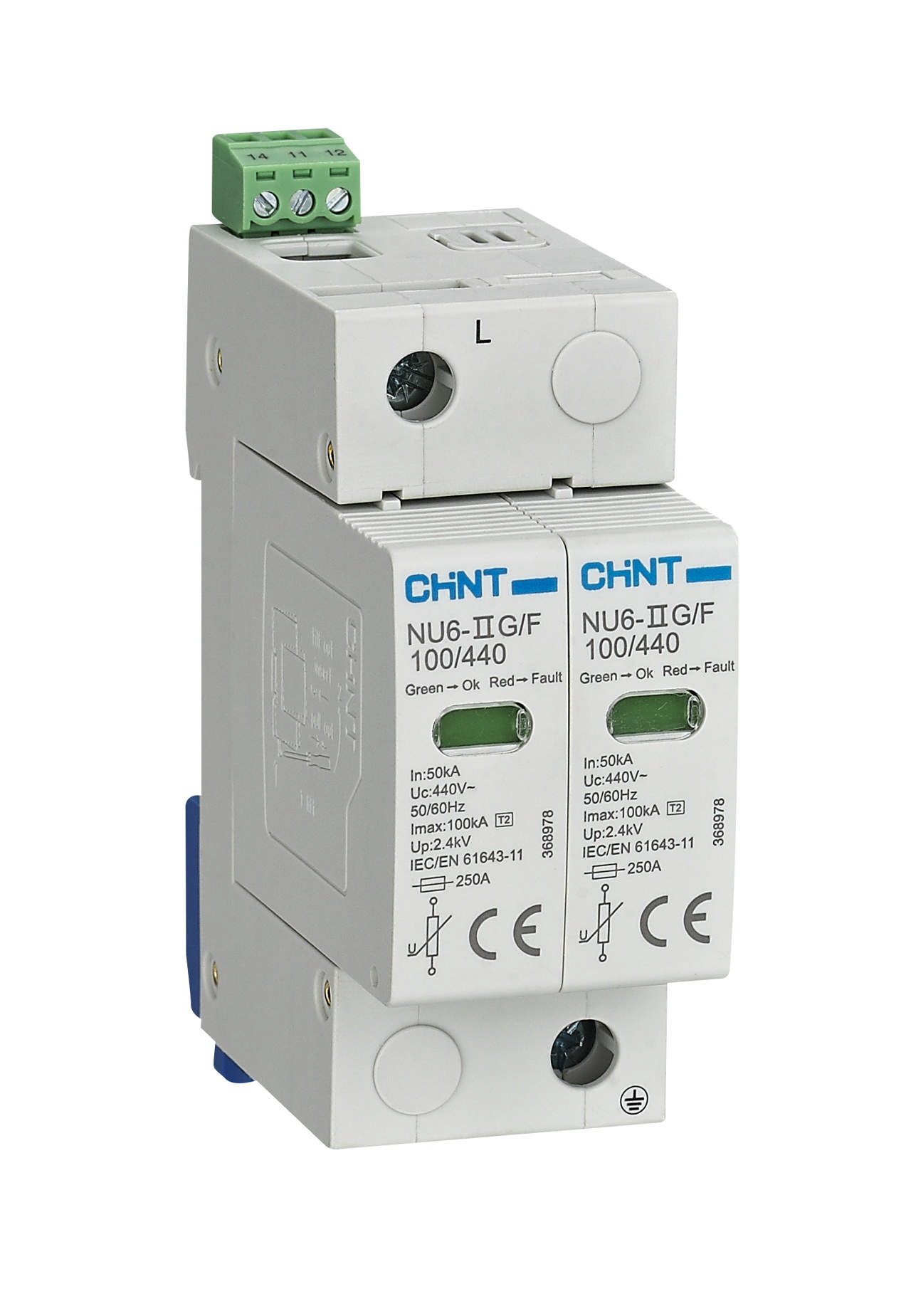 Descarcator 2P 20KA 275VAC clasa 2, Chint