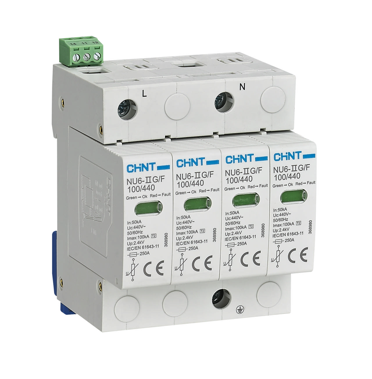 Descarcator 4P 20kA 275VAC clasa 2, Chint