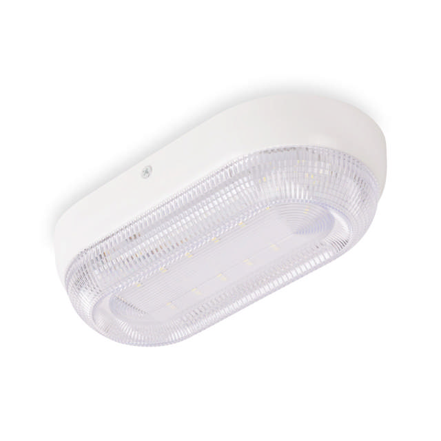 Corp BAT LED Oval Alb IP54 16W 6500K Dispersor Prismatic - HOMELIGHT
