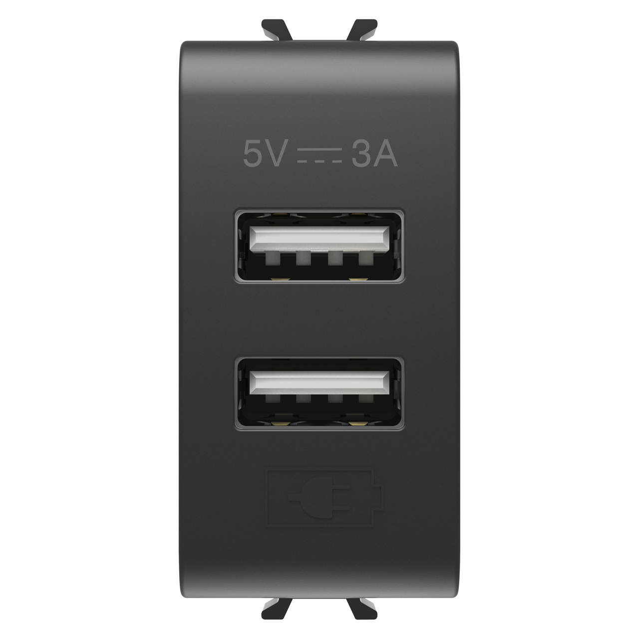Chorus 2XUSB 3A 1m, negru, Gewiss