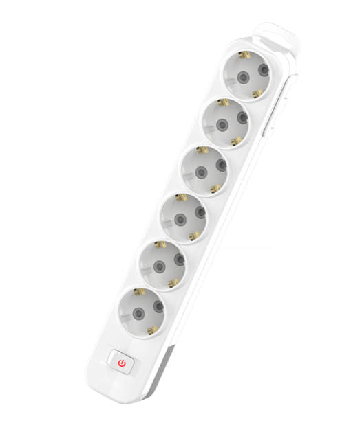 Myra grup 6 prize cu intrerupator, alb, Elbi