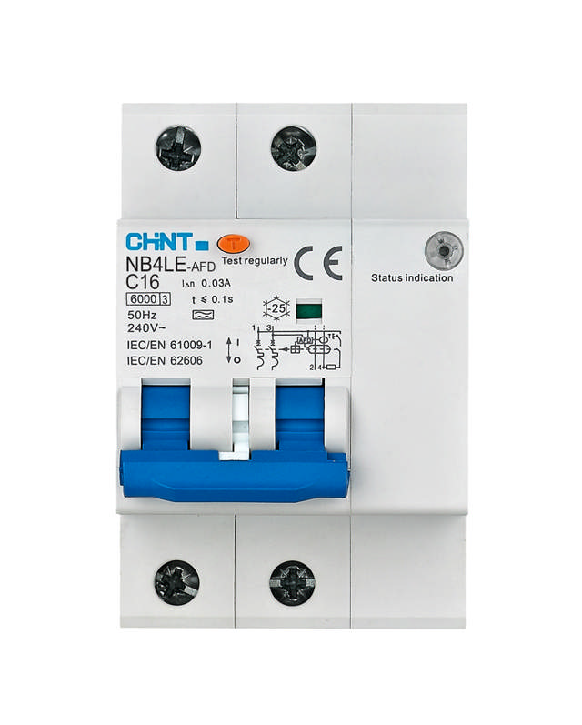 Intrerupator diferential AFDD 16A 2P 30mA 6kA C TIP A, Chint