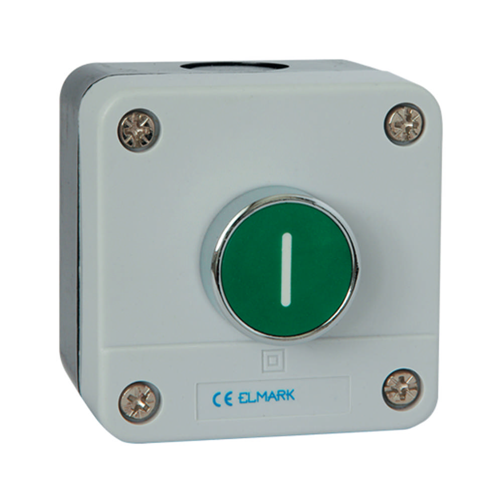Buton Cu Revenire 1No Ip65 Verde – ELMARK | 401132