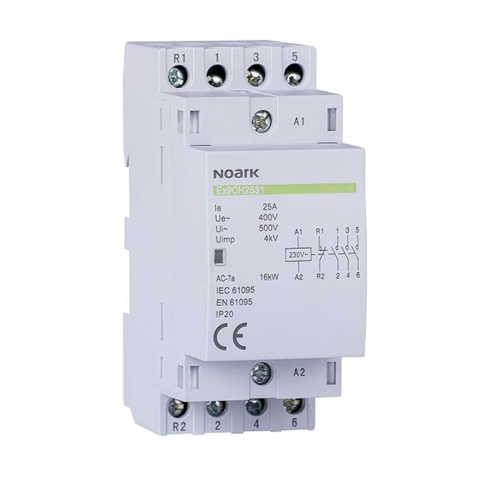 Contactor modular 25A 2NO+2NI 230V – NOARK | 102414