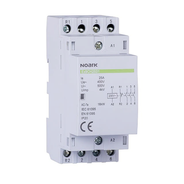 Contactor modular 25A 2NO+2NI 230V – NOARK | 102414