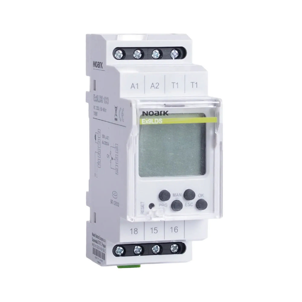 Întrerupător crepuscular digital 2 canale 230V – NOARK | 110561