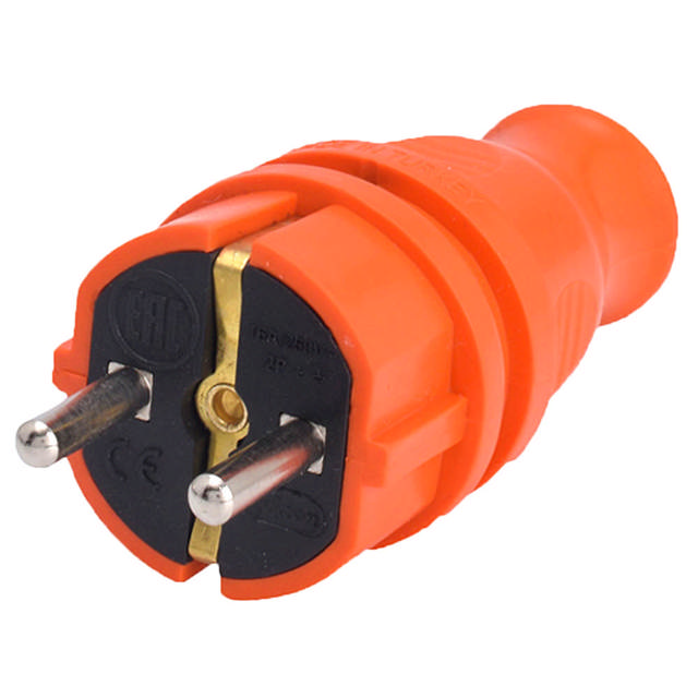 Stecher cauciuc IP44, orange, Bylion